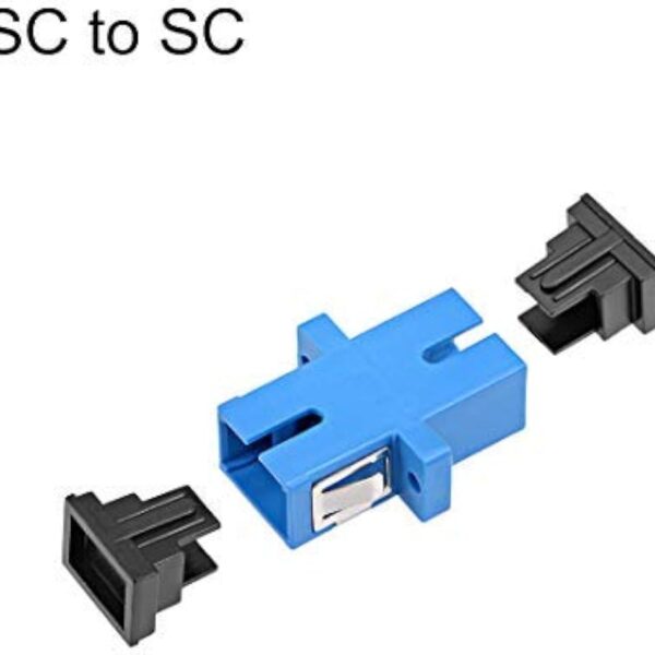 Raccord fibre optique SC-SC Simplex Monomode Bleu avec bride