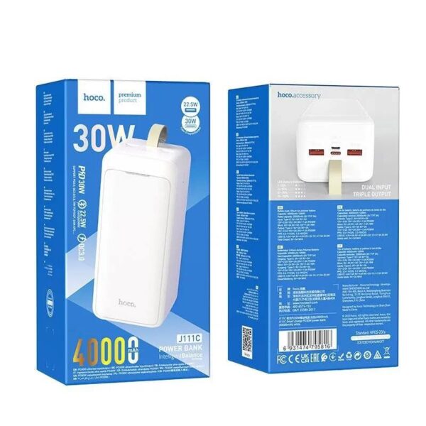 Power Bank Hoco J111C Smart charge PD30W 40000mAh