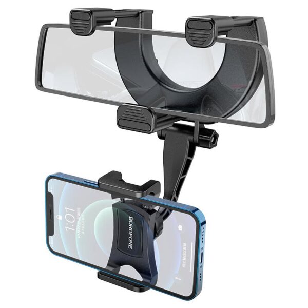 BOROFONE BH49 , support de rétroviseur pour voiture, pour téléphones mobiles de 4,5 à 7 pouces
