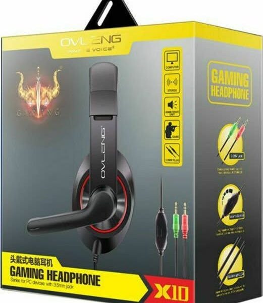 casque de jeu avec Microphone OVLENG X10  2fiches jack pour ordinateur