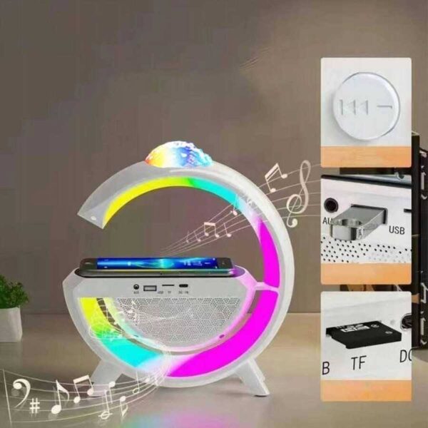 Lampe, haut-parleur et chargeur sans fil modèle G2388 avec danse lumineuse