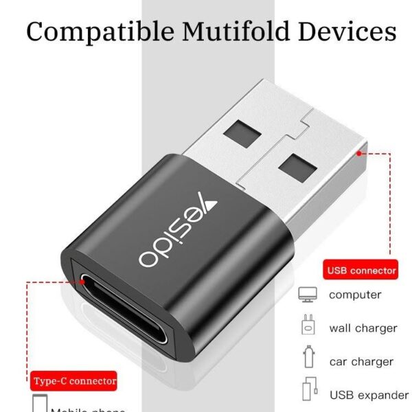 Adaptateur Type-C vers USB Yesido GS09