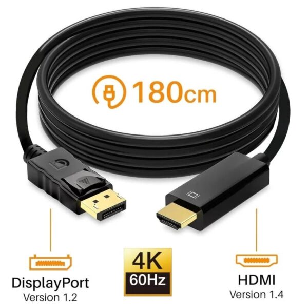 Cable Display Port vers HDMI 1.8M