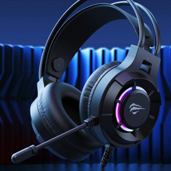 Casque gaming filaire Havit Gamenote H2049D RGB, prise jack 3,5mm, microphone et haut-parleurs .