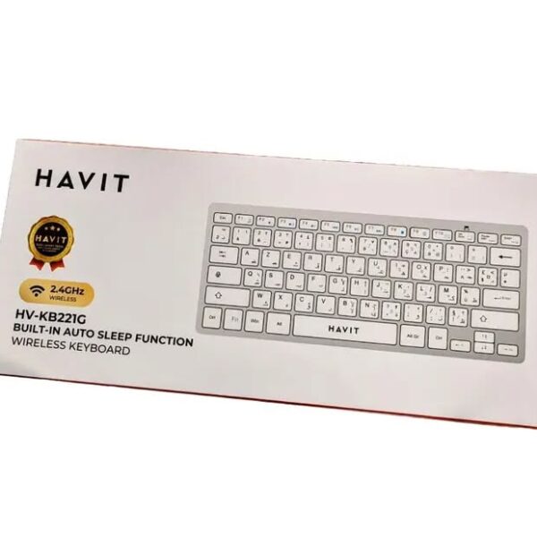 Havit KB221C mini clavier AZERTY sans fil (via récepteur USB) 78 touches plates