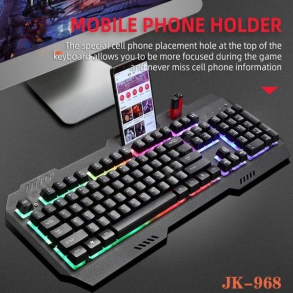 CLAVIER ET SOURIS DE JEU FILAIRE RGB JEQANG JK-968