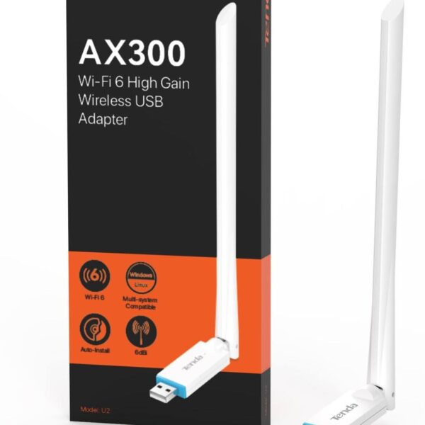Cle WIFI6 USB3.0 Tenda U2 AX300 6dBi
