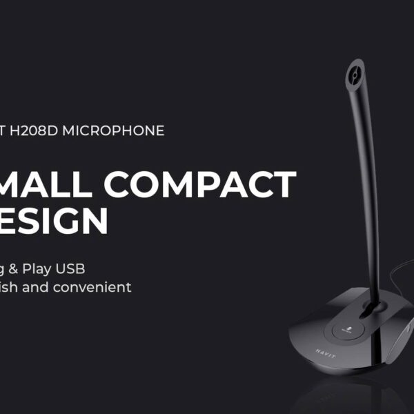 microphone de bureau filaire H208d pour les appels vidéo, les cours en ligne ou le chat en jeu HAVIT
