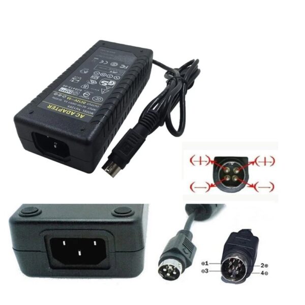 Un chargeur / alimentation 12V 5A (60W) avec connecteur 4 broches (4pin)
