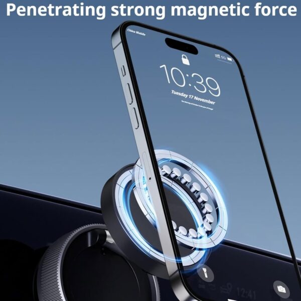 Support magnétique ph52, de téléphone de voiture à ventouse 360°, pour surface lisse