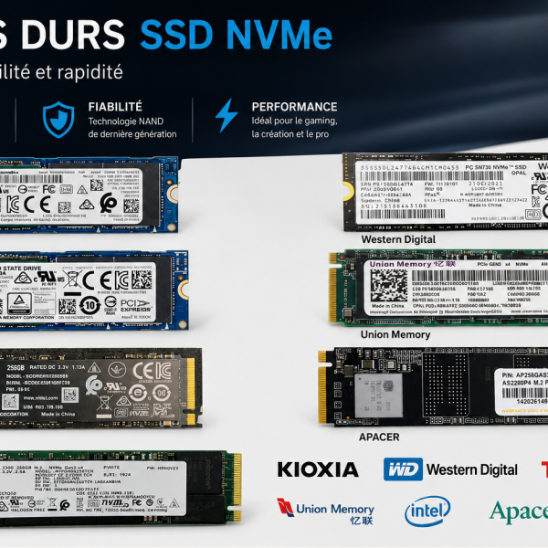 disque dur NVMe multimarque 256GB