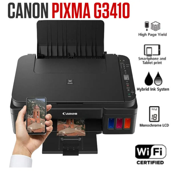 Imprimante multifonction (impression /scanner/photocopie) couleur Canon pixma G3410 réservoir WiFi