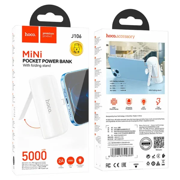 Power Bank « J106 Pocket » 5000mAh pour Lightning