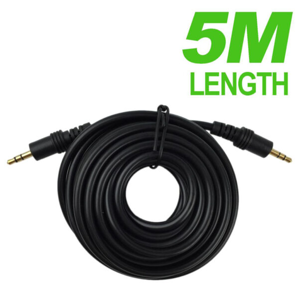 câble d’extension (rallonge) Jack 3.5 mm mâle/mâle de 5 mètres