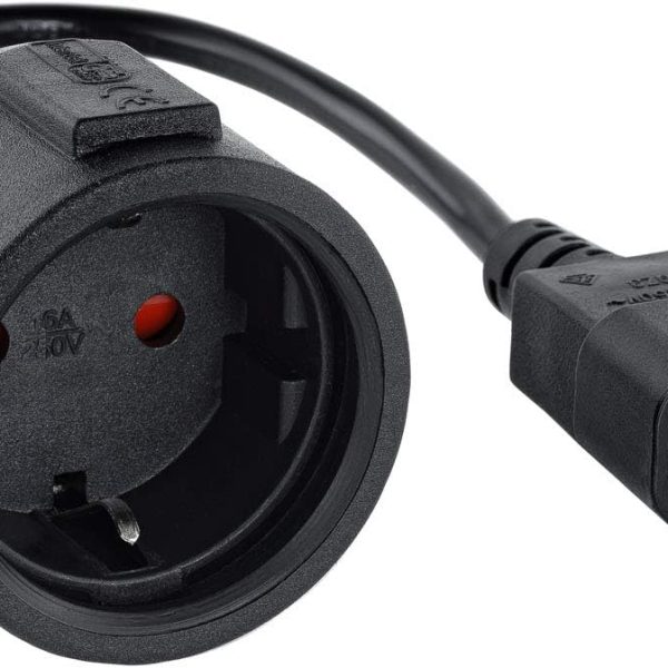 CABLE ONDULEUR 30CM qui relie une prise européenne à un connecteur d'onduleur